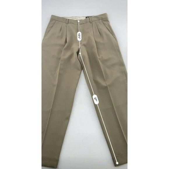 **Sold*EDDIE BAUER Wrinkle-Free Ruston Fit Pleated Dress Pants Men's 36x30 100% - Picture 6 of 7